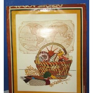 1982 paragon stitchery CREWEL EMBROIDERY KIT 0942 Sea treasures map NEW no pkg